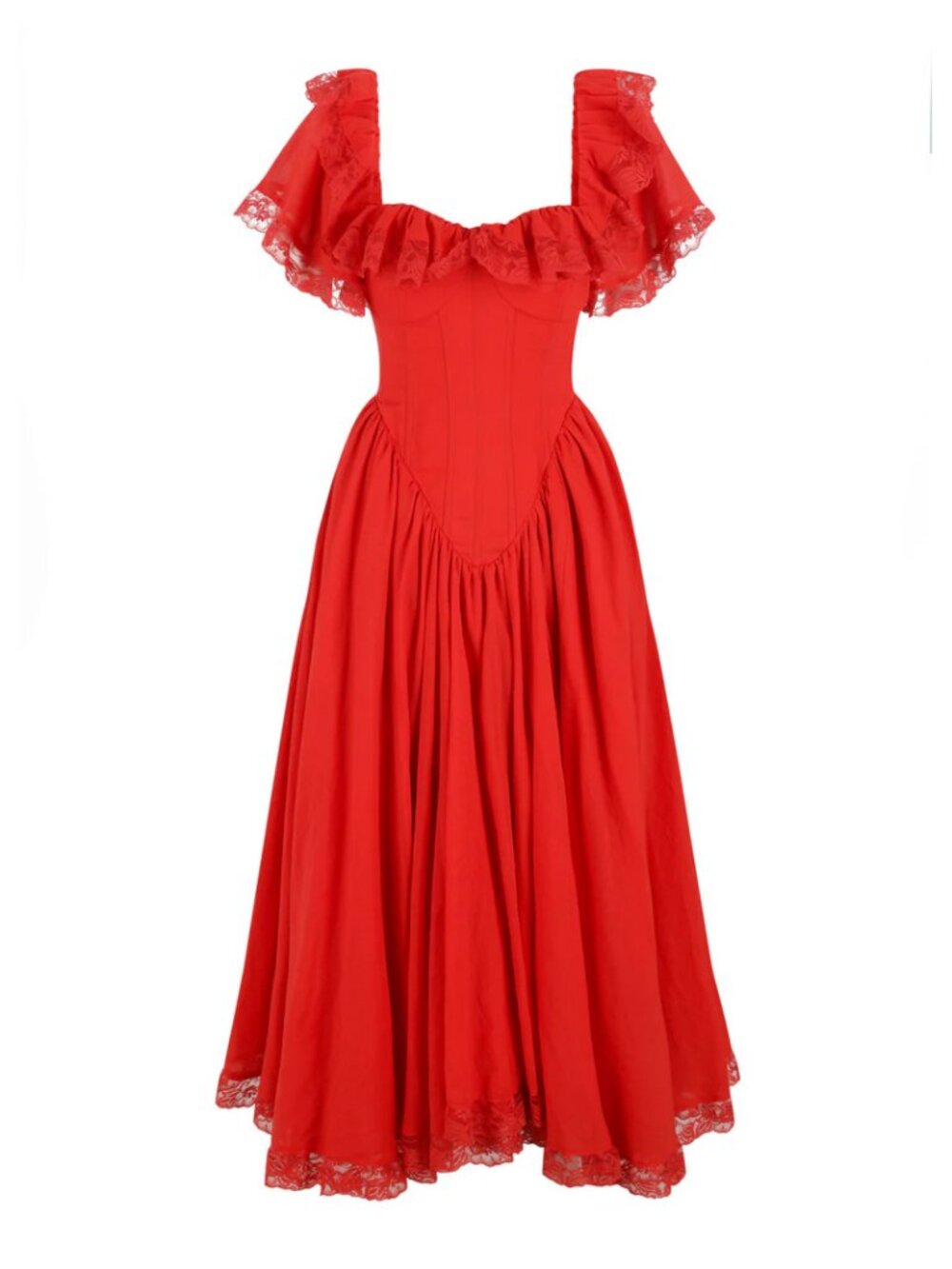BEST Selkie The Revolt Red Cupid Midi Dress XLarge